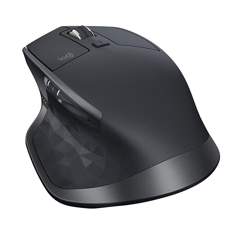 Logitech MX Master 2S Wireless Mouse – Use on Any Surface, Hyper-fast Scrolling Ergonomic Shape Rechargeable Control up to 3 Apple Mac and Windows Computers (Bluetooth or USB) Graphite(500 mAh)
